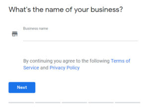 Google My Business- form