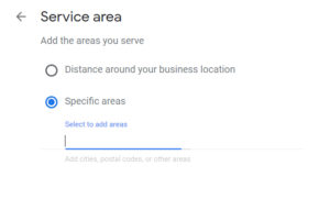 Google My Business form
